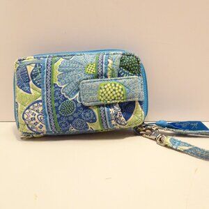 Vera Bradley Wristlet Doodle Daisy Wallet Carry It All Zip Around Clutch